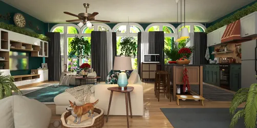 Open Concept
Living room and Kitchen 💙