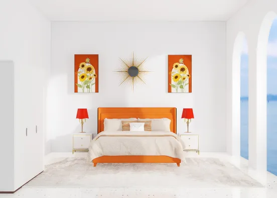orange bedroom 🧡 Design Rendering