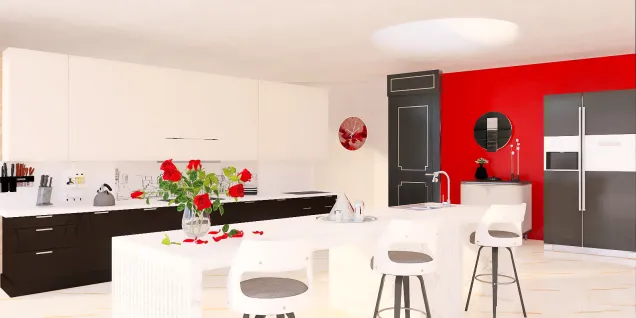 Red & Black Kitchen 