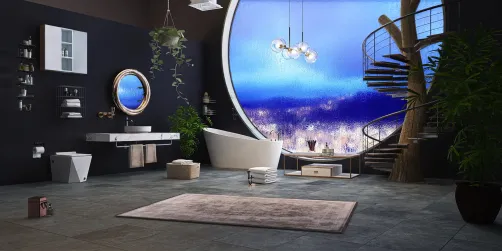 Loft en Nueva York! Un buen baño nunca sobra!💖