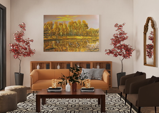 Cosy Autumnal Living room 🍂 Design Rendering