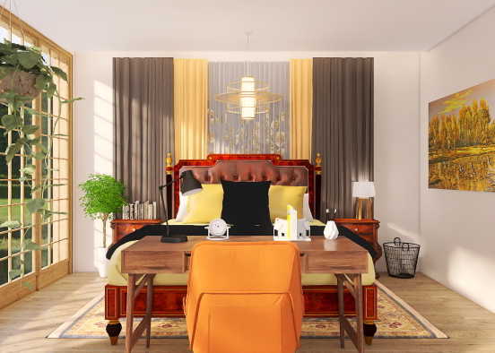 autumn bedroom  Design Rendering