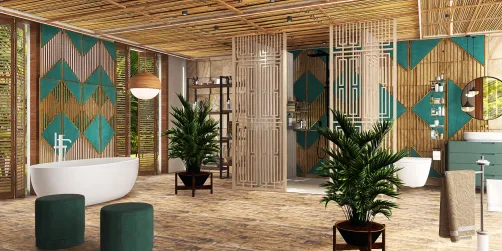 Tropical bathroom 💚