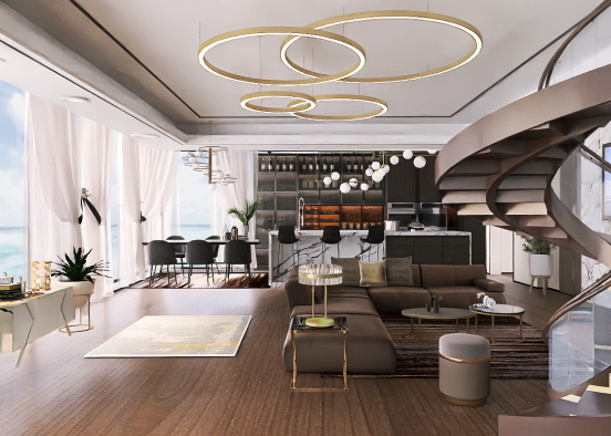 Living room by Ivana Design Rendering