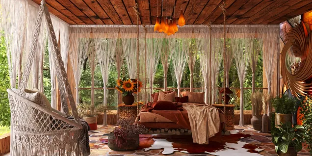 Boho Bedroom in the Rain Forest 
