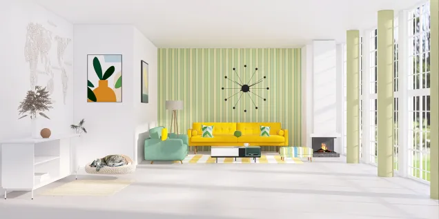 Modern Soft Colorful Living Room