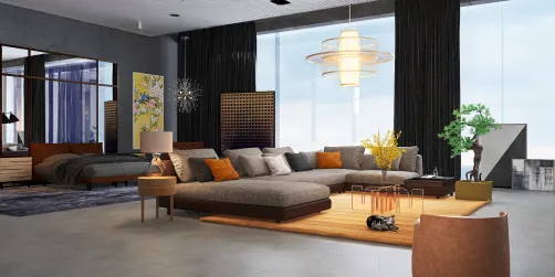 Modern Penthouse Bedroom