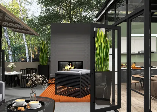 Backyard Out House Design Rendering