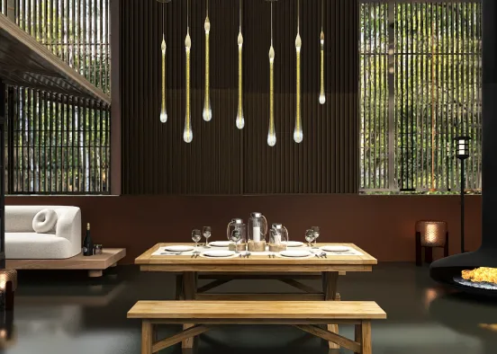 # Serene escape🌿🖤 Renderização de Design
