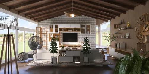 Natural Wood Living Room 🪵✨
