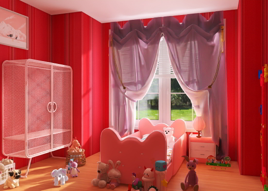 Little girl's Bedroom Design Rendering