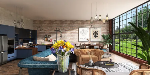 Living dining & kitchen