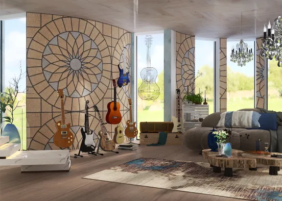 # Guitar Room by Kymphotog Renderização de Design