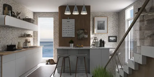 Tiny apartment kitchen area