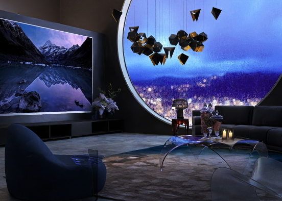 Cyber Home Theater 🎥  Design Rendering