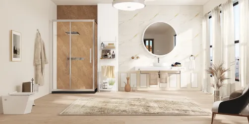 Elegant beige bathroom 🫧