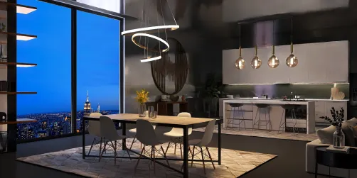 Modern kitchen and dining 