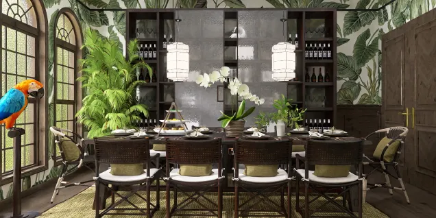 Tropical Dining Room 