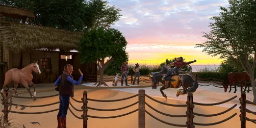 Beautiful Horses (Bucking Bronco is AI model).