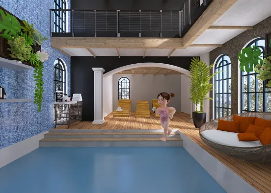 An Indoor pool area 🌼 Design Rendering