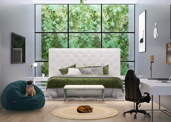 my brother's dream bed-room Design Rendering