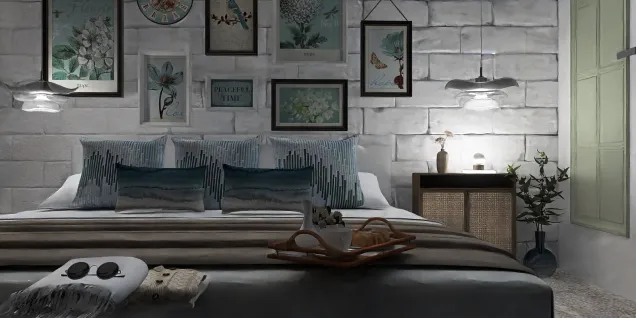 Dormitorio de azulejos 🍶