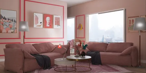 Pink living room 