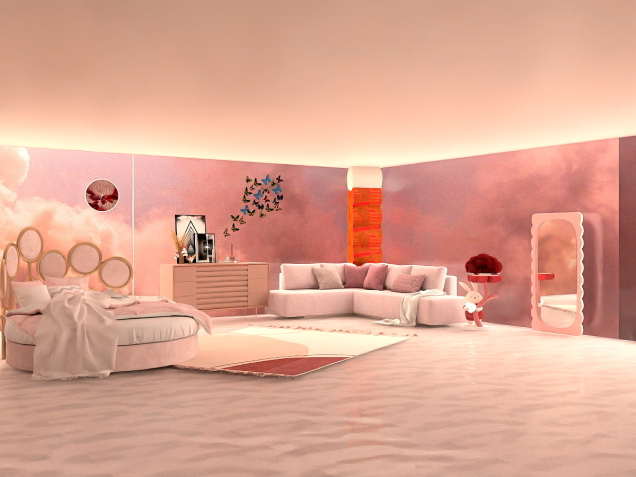 1) Pink bedroom 💗 