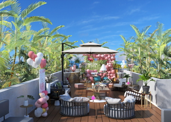 Pink's Party 🩷🦩🍭🧁🎈 Design Rendering