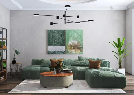 Relaxing Living room Design Rendering