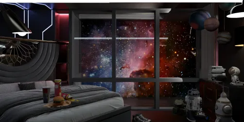 Future Astronaut Room with a Cosmic View