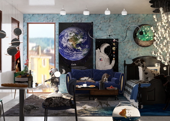 Space Themed Tiny Home Design Rendering