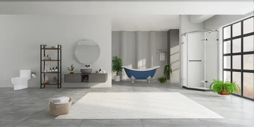 Badezimmer modern und grün
