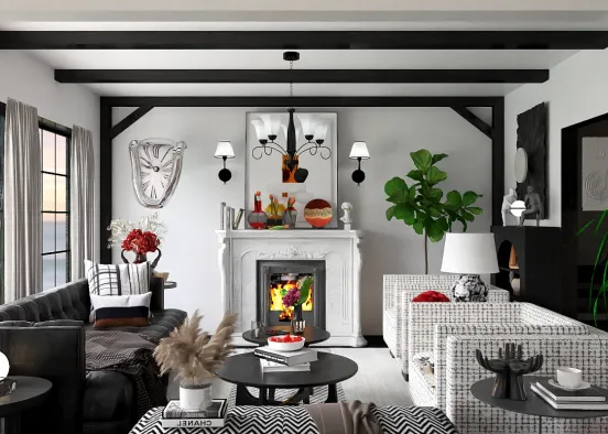 # Black and white Renderização de Design