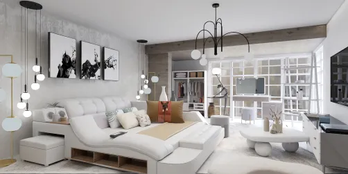 white modern bedroom 