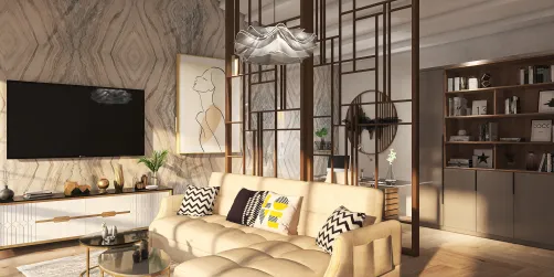Warm living room 