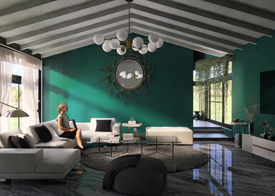 Living Room 🖤✨️ Design Rendering