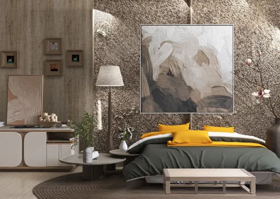 # 1 scandi: bedroom Renderização de Design
