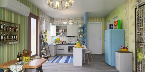 kitchen ,Dining and Living rooms 