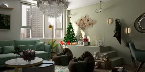 Christmas vibe Living Room decor interior 