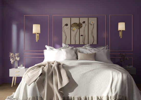 Purple Royale Room Design Rendering