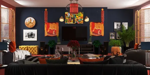 Living room
Black and Red Oriental ❤️🖤