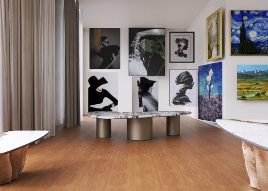 A.   is for Art Exhibition Design Rendering