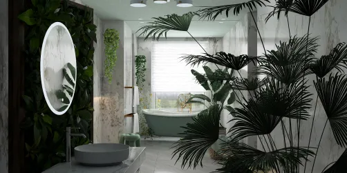 the jungle bathroom