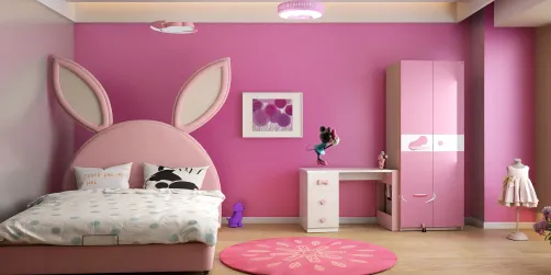 pink bed room
