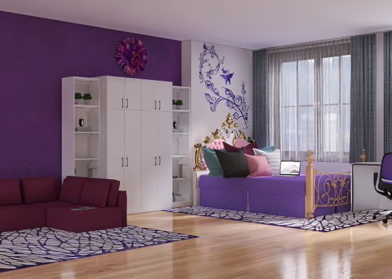 Princess Purple room  Design Rendering