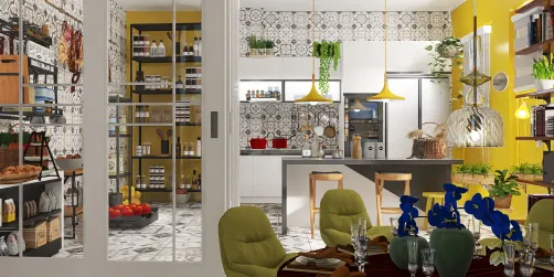 Cocina comedor con despensa