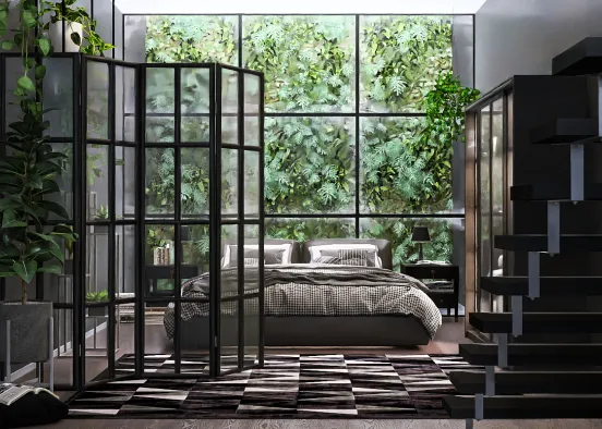 Plant Based Bedroom Design Rendering