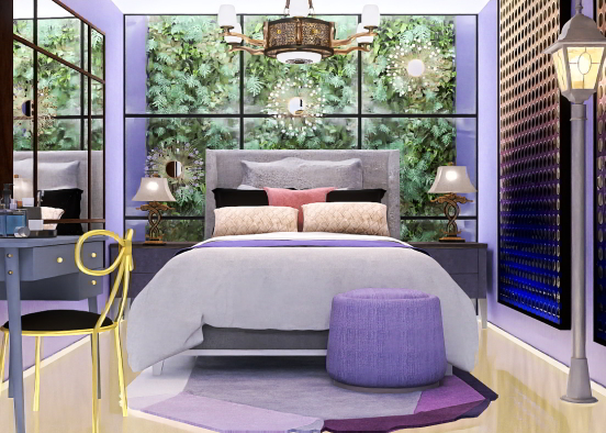 my purple bedroom Design Rendering