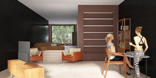 A chocolate College dorm room￼